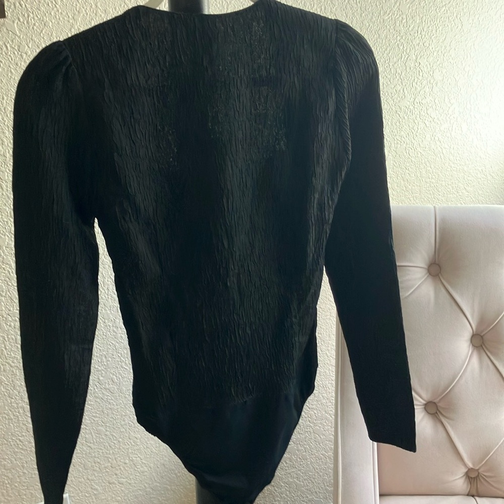 Zara Textured Fabric Bodysuit (Size Small) NWT - Picture 5 of 14